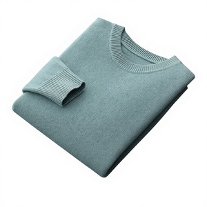 Pull en tricot uni pour homme, manches longues, coupe classique, gris, automne, 2027 - Product Image 6