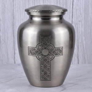 Urne funéraire pour adulte en laiton moucheté vert et bronze, surface mate, pour cendres humaines, urne commémorative et funéraire. - Product Image 5