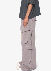 Pantalones Cargo de Lona para Hombre, Corte Holgado, Cintura Media, Estilo Casual, Lavado, Transpirable, Ecológico, Estilo Urbano, en Oferta - Product Image 3