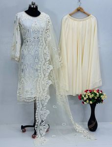 Women's Heavy Embroidered Sequin Party Wear Palazzo Suit Set with Soft <b>Net</b> <b>Dupatta</b> - Product Image 2