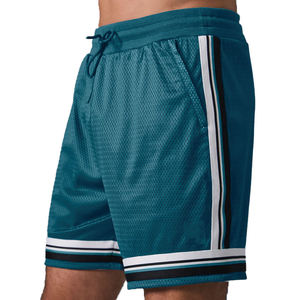 Men 100% Cotton Summer Shorts Breathable Casual Street wear Mesh Shorts <b>Elastic</b> Waist Lightweight Jogging Gym Shorts - Product Image 1