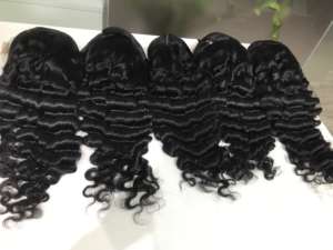 SMA Wholesale High Quality Raw Vietnam Hair Natural Color Deep Wave Swiss HD <b>Lace</b> <b>Frontal</b> <b>Wig</b> for Women Wholesale Vendors (SA) - Product Image 2