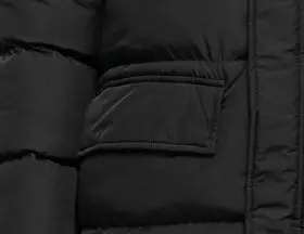 Chaqueta de invierno negra de moda, abrigo largo acolchado para hombre, abrigo largo grueso y cálido para hombre, chaquetas acolchadas. - Product Image 5