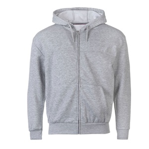 Sudaderas con capucha y sudaderas para hombre con cremallera de color blanco de gran tamaño con cremallera completa de algodón orgánico 100% sudaderas con capucha con cremallera de terciopelo polar para hombre - Product Image 1