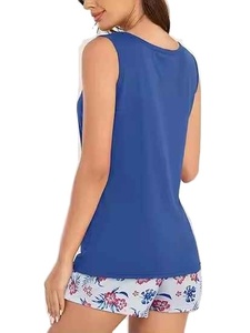 Nouvelle tenue d'été tendance en deux pièces, confortable, douce, en tissu 100% coton, légère, décontractée, coupe ample pour femmes - Product Image 3