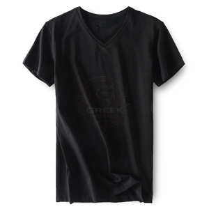T-shirts pour hommes en coton mélangé doux, mode décontractée, streetwear, vêtements de tous les jours, coupe ample, respirants, séchage rapide, vente en gros - Product Image 3