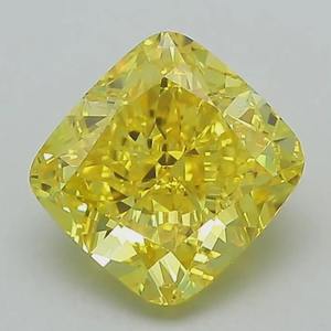 Diamante Sintético Amarillo Cultivado en Laboratorio, Corte Cojín, de 1.00 CT a 5.00 CT, Certificado, Claridad VVS VS - Product Image 1