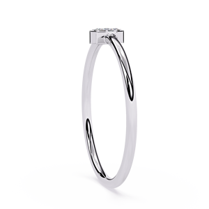 Bague tendance en diamants de laboratoire avec certification IGI, diamants à double bras insérés, style quatre griffes, personnalisable pour femme - Product Image 3