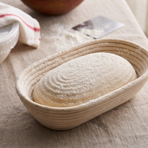 Oval Banneton Handmade Rattan <b>Bread</b> Proofing <b>Basket</b> With Linen Liner For Artisan Sourdough Baking Manufacturer from Vietnam - Product Image 4