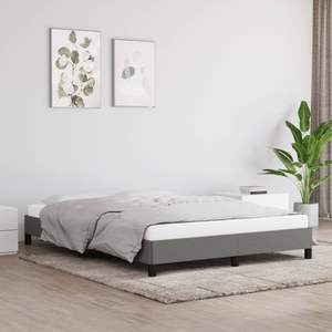 Base de Cama Queen de Madera Contrachapada 100% Poliéster en Gris Oscuro, Categoría de Producto: Camas de Madera - Product Image 1