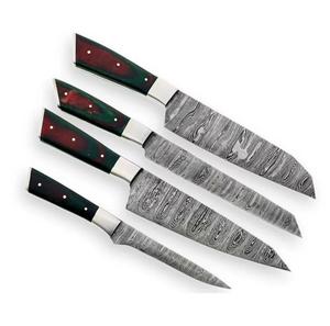 Handmade 4-Piece Damascus Steel Chef <b>Knives</b> with Customized Handle <b>Sharp</b> Serrated Edge for Multi-Purpose Eco-Friendly - Product Image 3