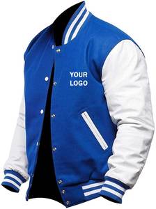 <b>Men's</b> New Fashionable Slim Fit Varsity <b>Jacket</b> Custom OEM Design with Stand Collar Quick Dry for Winter Low MOQ High Street Style - Product Image 1