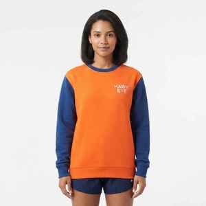 เสื้อสเวตเตอร์ผู้หญิงคอโอ แขนยาว สีส้มน้ำเงิน ผ้าฝ้ายถัก สำหรับใส่ในฤดูใบไม้ร่วง - Product Image 3