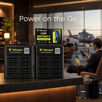 Station de recharge modulaire et empilable pour banques d'alimentation partagées, avec affichage multimédia, sur mesure pour usine