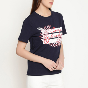 T-shirt imprimé surdimensionné pour femme, motif DTF, col rond, 100 % coton, coupe ample et confortable, manches courtes, idéal pour l'été - Product Image 5