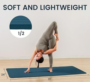 Colchonetas de Yoga de Primera Calidad, Cómodas y Plegables, de Espuma de Goma Gruesa para Adultos, Gimnasio y Fitness - Product Image 2