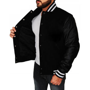 Chaqueta Varsity Estilosa para Hombre, Diseño de Última Moda, Chaqueta de Trabajo de Lona de Alta Calidad con Cuello Alto y Letras de Béisbol - Product Image 4
