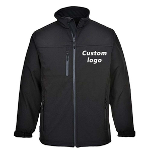 Veste Softshell Noire pour Homme AMDAA ENTERPRISES, Col Montant, Fermeture Éclair, Logo Personnalisé, Coupe-Vent, Résistante à l'Eau, Respirante - Product Image 1