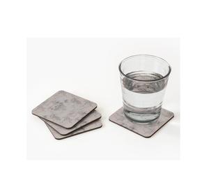 แผ่นรองแก้วดีไซน์ทันสมัยพร้อมแผ่น MDF พิมพ์ลายสติกเกอร์เคลือบเงา ชุด 4 ชิ้น ราคาสุดคุ้ม - Product Image 1