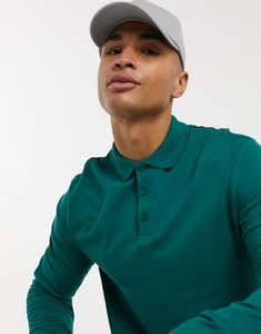 <b>Men's</b> Long Sleeve Solid <b>Green</b> <b>Polo</b> <b>Shirt</b> Cotton Oxford Casual Wear - Product Image 2