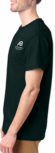 Camiseta de Manga Corta Casual para Hombre, Marca AMY, 100% Algodón, Corte Regular, Lisa, con Logotipo Personalizado Bordado en la Parte Delantera, Venta al Por Mayor - Product Image 3