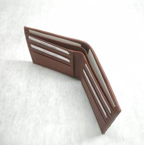 Cartera de Cuero Genuino para Hombre, Diseño de Diseñador, Bloqueo RFID, Tarjetero Delgado, Monedero con Logotipo Personalizado, Patrón Tejido a Crochet, Diseño Simple Bifold - Product Image 4