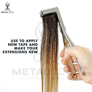 Pince à presser pour extensions capillaires à bandes, design à tête perforée, mâchoires plates en silicone, outil de scellage professionnel pour salon - Product Image 4