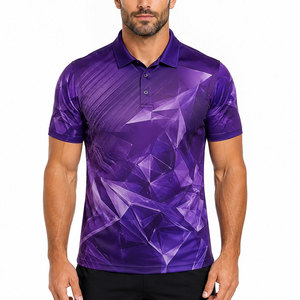 New Arrival Purple <b>Abstract</b> Polo Shirt Soft Stretch Fabric Modern Design Short Sleeve Comfortable Daily Casual Wear - Product Image 1