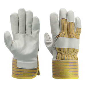 Guantes de Trabajo de Cuero, Guantes de Seguridad Duraderos para Logística de Almacenes y Obras de Construcción - Product Image 1