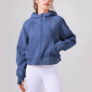 Women's <b>Pink</b> Full Zip Hoodie <b>Long</b> <b>Sleeve</b> Fleece Sweatshirt Hooded Casual <b>Top</b> Breathable Solid Color Autumn Wear - Product Image 5