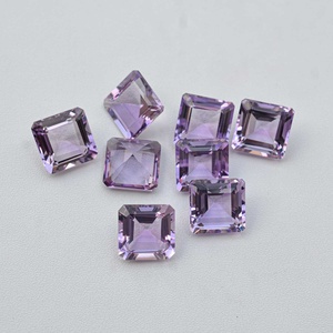 9mm Naturel Rose Améthyste Facette Carré Octogone Forme Rose De France Améthyste Asscher Cut Loose Gemstone Regular Acheter en ligne - Product Image 4