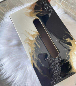 Porte-serviettes carré de petite taille avec logo personnalisé de haute qualité, boîte à mouchoirs en résine moderne, durable, pour la maison, l'hôtel, le restaurant, le bureau, meilleur prix - Product Image 6