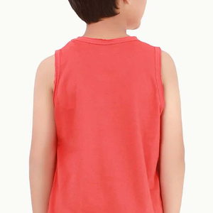High Quality <b>Boys</b> Casual Tank Top Gym Workout Wear Slightly Cropped 100% Cotton Quick Dry & Breathable Customizable - Product Image 4