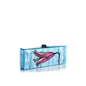 Pochette de soirée élégante en résine écologique pour femmes, accessoires de mode en cristal - Product Image 2