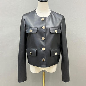 Luxury <b>Sheepskin</b> <b>Jackets</b> Spring Autumn Durable Women Leather Bomber <b>Jackets</b> - Product Image 4