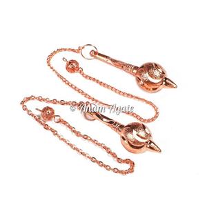 Péndulo de Metal en espiral dorado para curación de Reiki, terapia de Reiki hecha a mano, energía en espiral, Péndulo de Metal curativo metafísico - Product Image 2