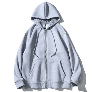 Fabricant de sweats à capuche zippés en molleton épais pour hommes, avec logo personnalisé OEM ODM, coupe ample, décontracté, prix de gros direct usine - Product Image 5