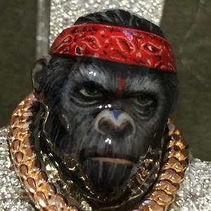 Colgante Hip Hop Personalizado de Moissanita Incolora con Diseño del Planeta de los Simios en Plata 925, Joyería Iced Out de Vendedor Indio - Product Image 3