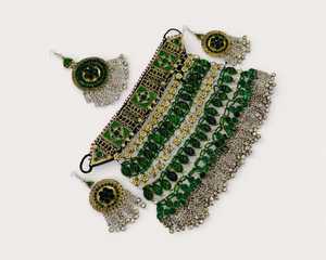 Service OEM, designs personnalisés, fabrication artisanale, acier inoxydable de haute qualité, bijoux vintage afghans pour femmes, collier et boucles d'oreilles pour adultes - Product Image 2