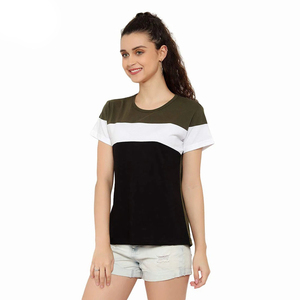 Wholesale Custom Made Lightweight Eco-Friendly Women's O-Neck T-Shirts Breathable Anti-Wrinkle Casual <b>Tops</b> for Summer - Product Image 4