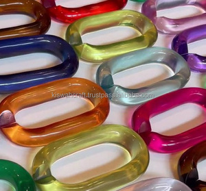 <b>Large</b> Size Colorful Transparent Resin Chain Links for Wall Hanging Decor DIY Projects Room Divider and Bedroom Accessories - Product Image 3