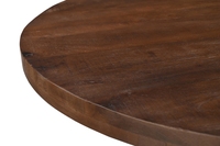 Table à manger ronde pliante, forme ronde, pieds en X, noir et marron, meubles pour la maison