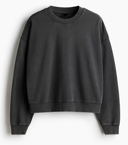 Sweat-shirt pour homme à coupe ample et col rond, effet délavé, personnalisable OEM, 380 GSM, 100% coton, séchage rapide, écologique - Product Image 6