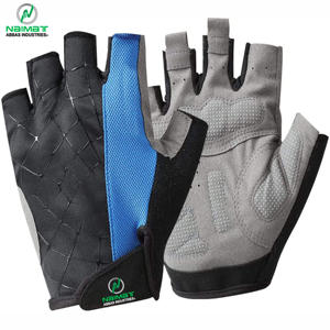 Guantes de Ciclismo Unisex de Medio Dedo, Transpirables, de Cuero Sintético y Malla de Alta Calidad, con Etiquetas de Logotipo Personalizadas para Uso Casual - Product Image 1