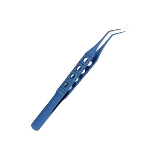 Pinzas Anguladas de 4.5mm para Microcirugía Vascular, Recubiertas de Titanio Azul, 11.5cm - Product Image 2