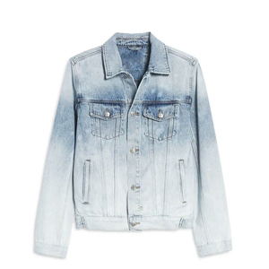 Veste en jean durable pour homme, vêtement d'extérieur en jean bleu, style streetwear, fermeture boutonnée, manteau décontracté, article de haute qualité - Product Image 1