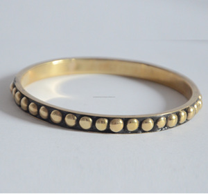 Top Fashion <b>Antique</b> Bone Resin Work Sculpture Handmade Polished Brass <b>Bangle</b> <b>Gold</b>-Plating New Year's Tribal Fusion Jewelry Charm - Product Image 2