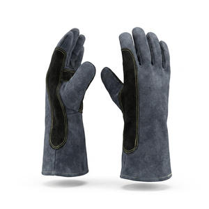 Gants de soudage en cuir avec doublure en polaire, isolation thermique pour protection contre les hautes températures, gants anti-brûlure haute température - Product Image 6