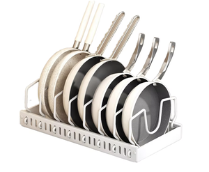OEM/ODM Vietnam Adjustable Pull Out Lid <b>Holder</b> Kitchen Metal Storage Rack for Pot Covers Frying <b>Pans</b> Organizer - Product Image 2