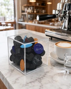 Revitalize Your Coffee Corner Stylish Rectangle <b>Acrylic</b> Coffee Capsule Storage <b>Box</b> Effortless Access Your Favorite Coffee Pods - Product Image 3
